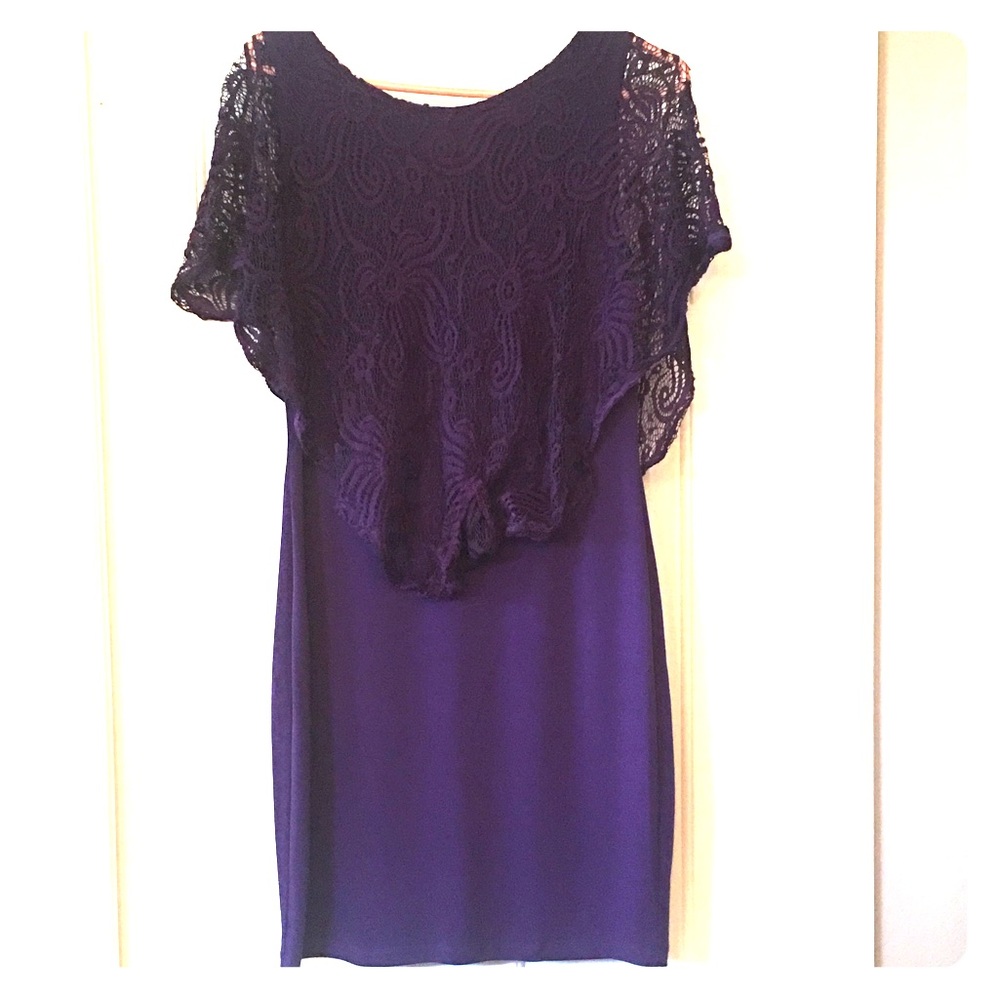 Purple Overlay Dress